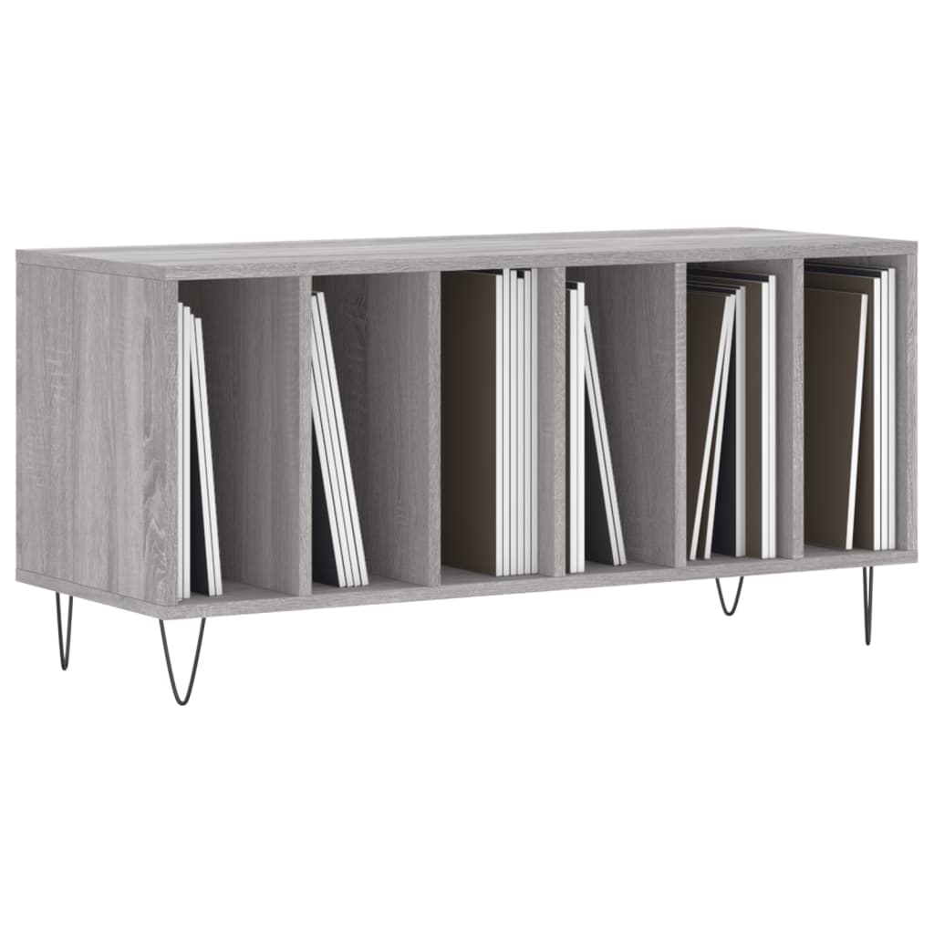 Hifi-benk grå sonoma 100x38x48 cm konstruert tre