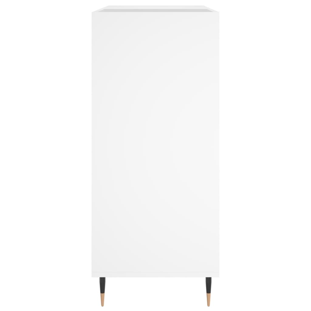 Hifi-benk hvit 84,5x38x89 cm konstruert tre