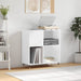 Hifi-benk høyglans hvit 84,5x38x89 cm konstruert tre