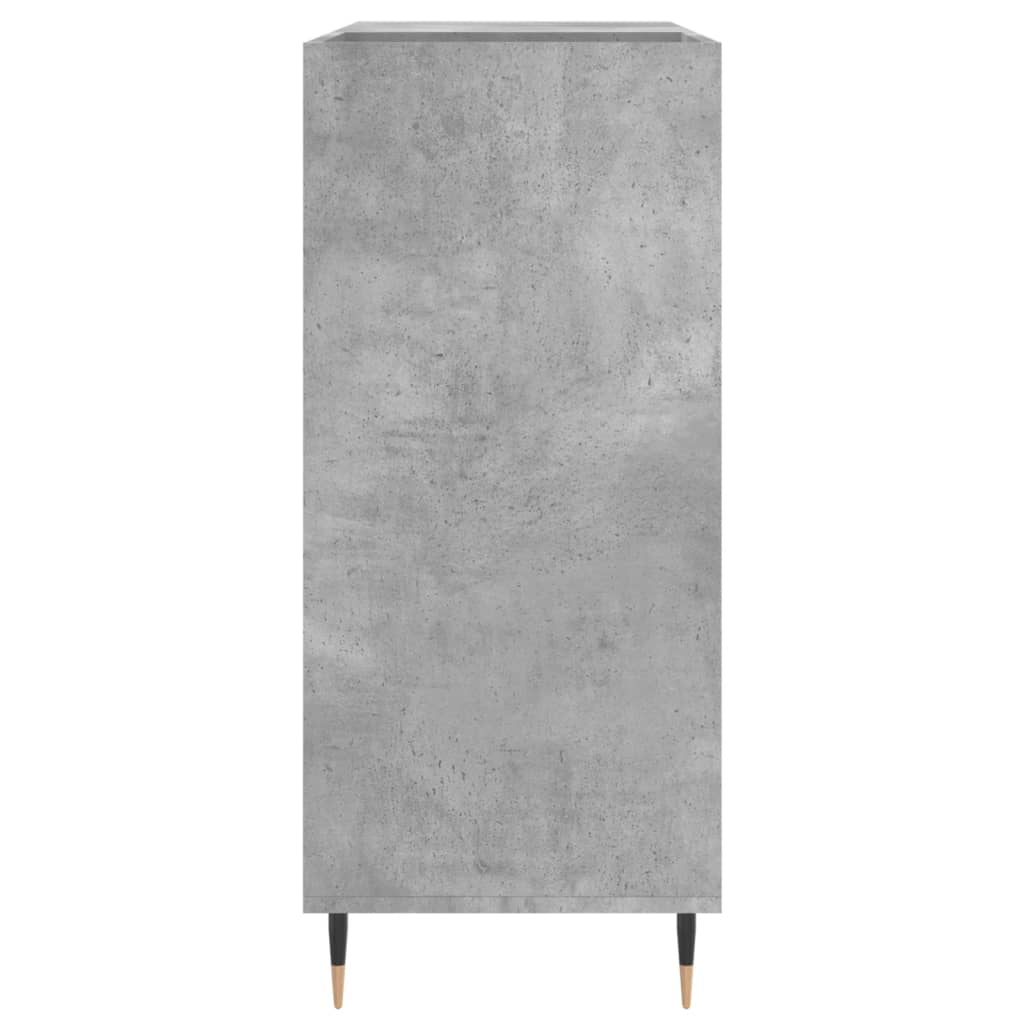 Hifi-benk betonggrå 84,5x38x89 cm konstruert tre