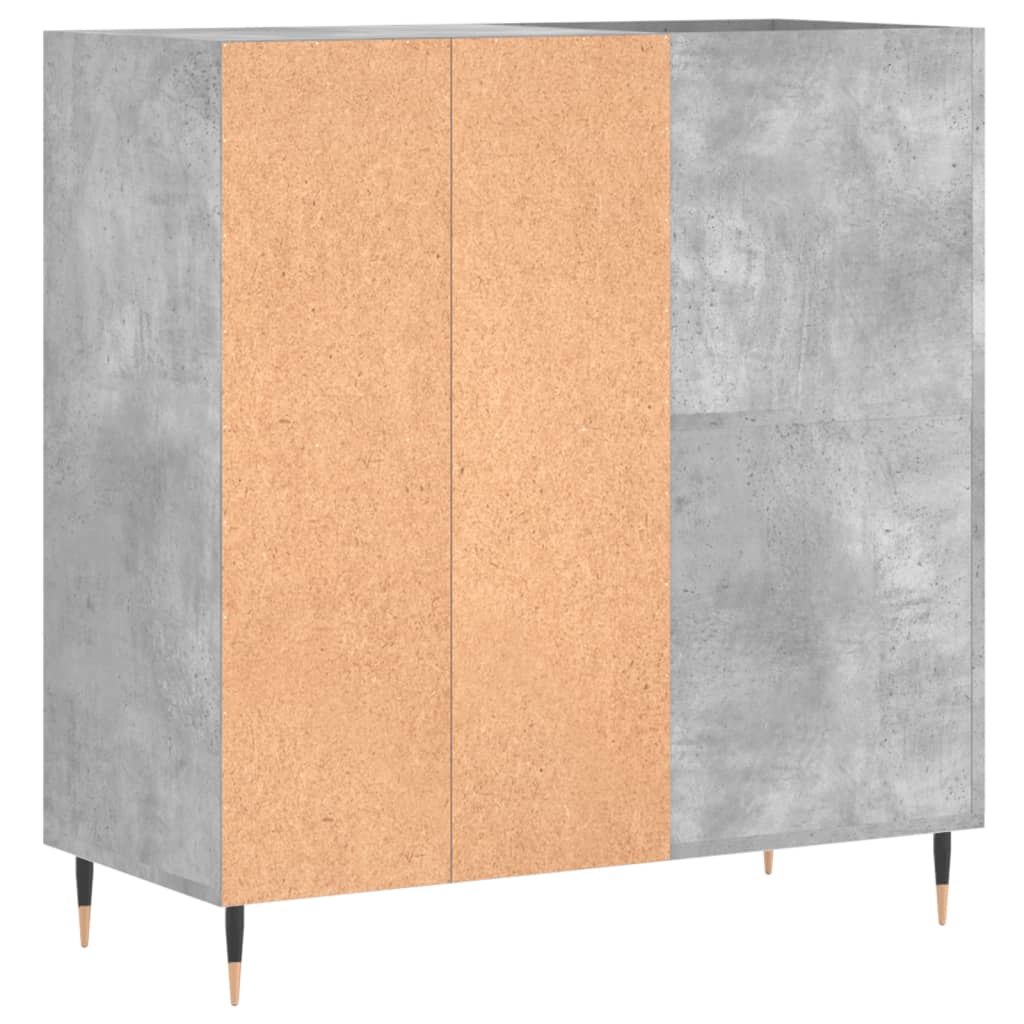 Hifi-benk betonggrå 84,5x38x89 cm konstruert tre
