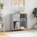 Hifi-benk betonggrå 84,5x38x89 cm konstruert tre