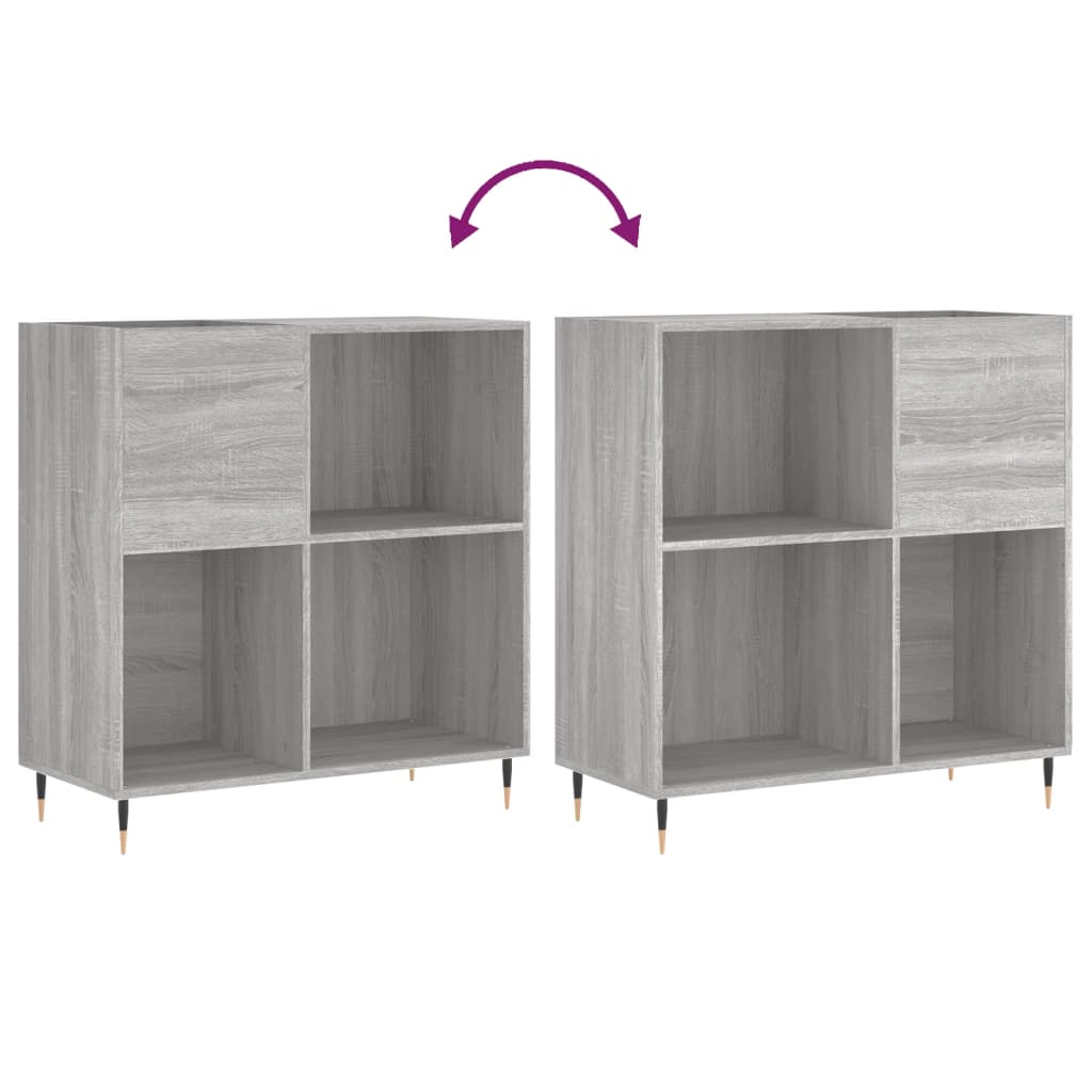 Hifi-benk grå sonoma 84,5x38x89 cm konstruert tre