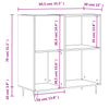 Hifi-benk høyglans hvit 84,5x38x89 cm konstruert tre