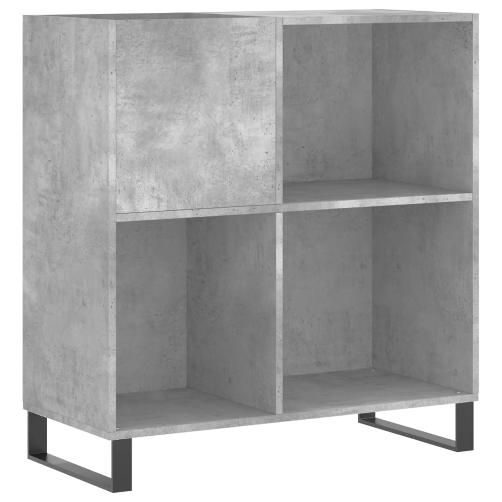 Hifi-benk betonggrå 84,5x38x89 cm konstruert tre