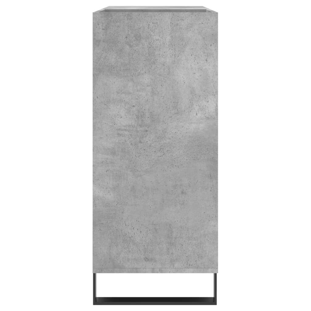 Hifi-benk betonggrå 84,5x38x89 cm konstruert tre