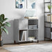 Hifi-benk betonggrå 84,5x38x89 cm konstruert tre