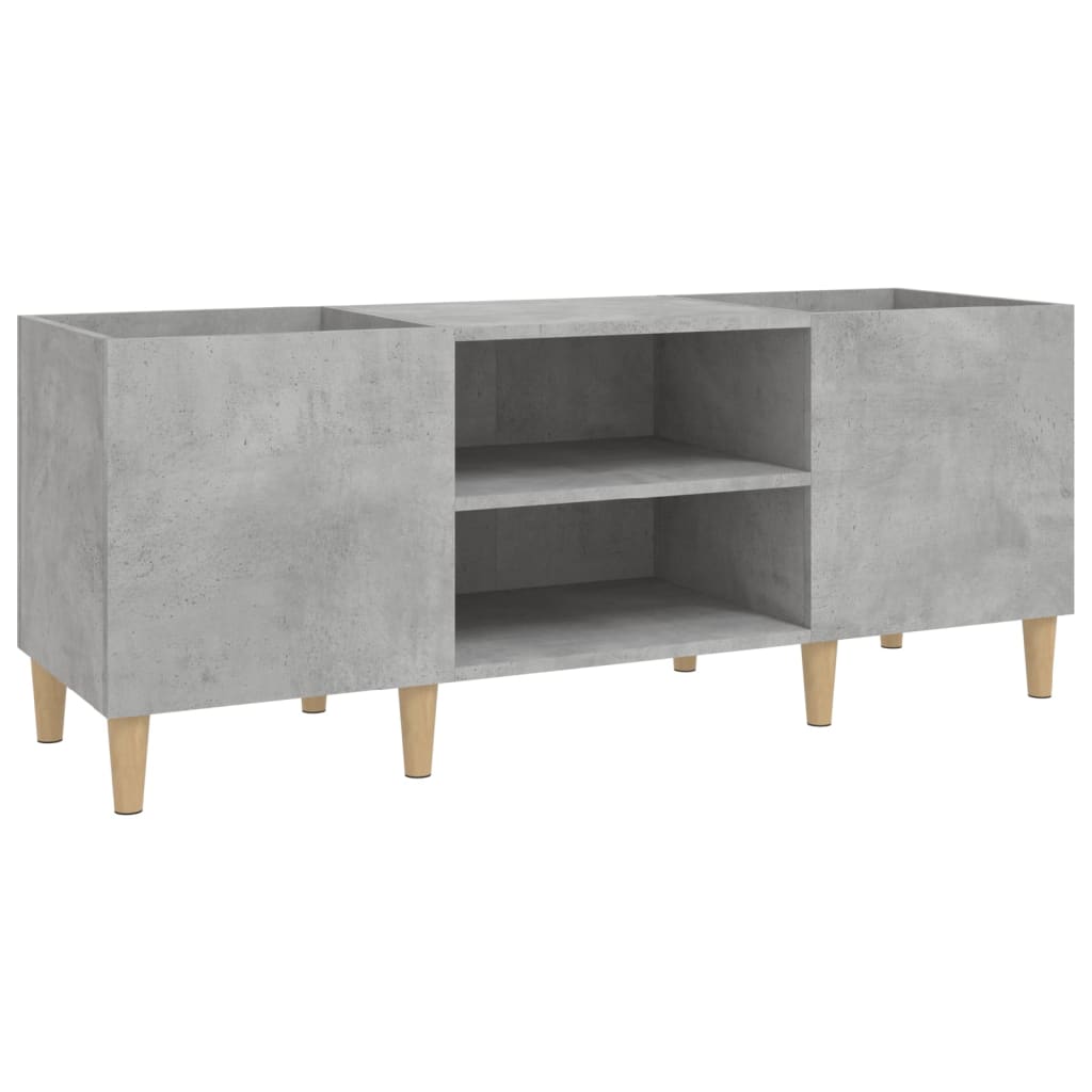 Hifi-benk betonggrå 121x38x48 cm konstruert tre