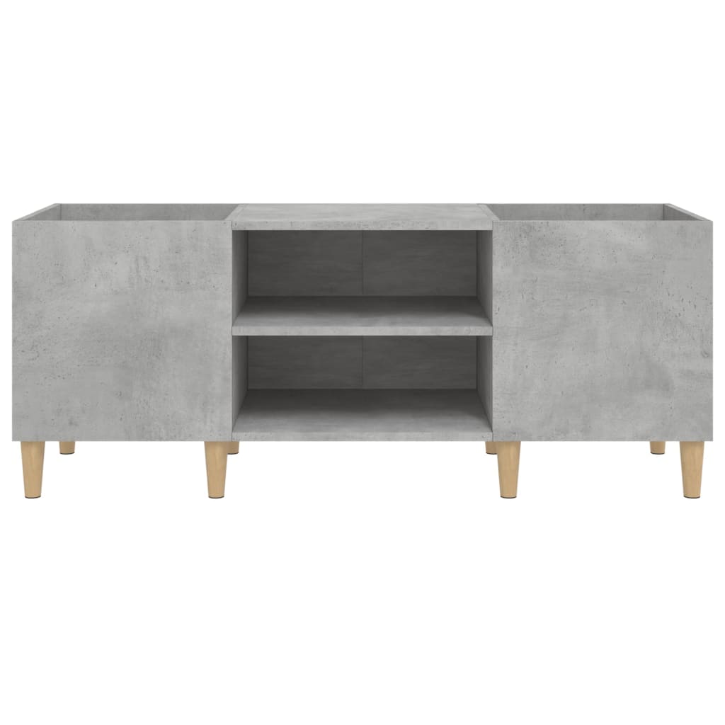 Hifi-benk betonggrå 121x38x48 cm konstruert tre