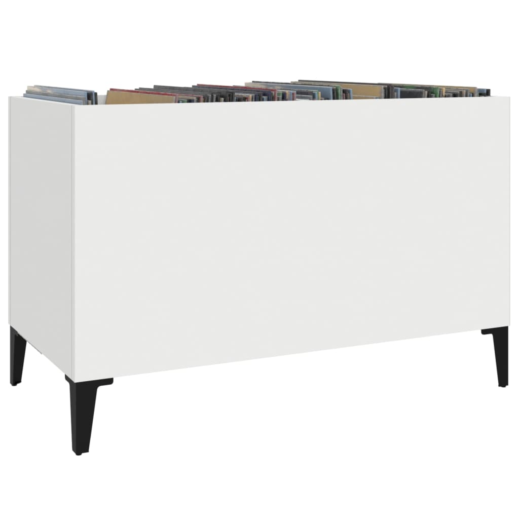 Hifi-benk hvit 74,5x38x48 cm konstruert tre