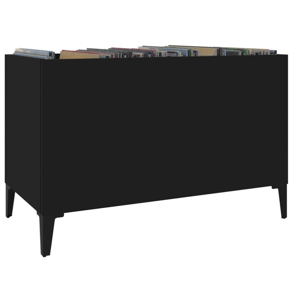 Hifi-benk svart 74,5x38x48 cm konstruert tre