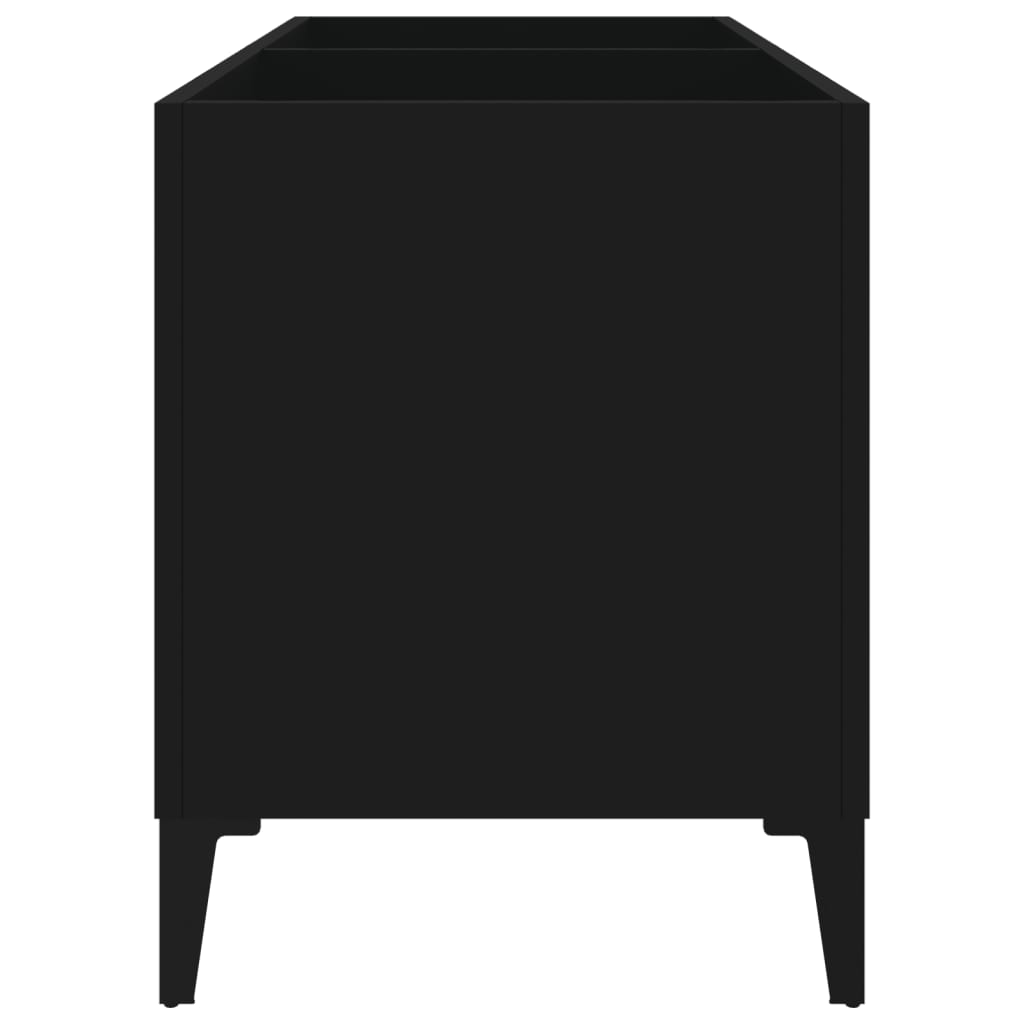 Hifi-benk svart 74,5x38x48 cm konstruert tre