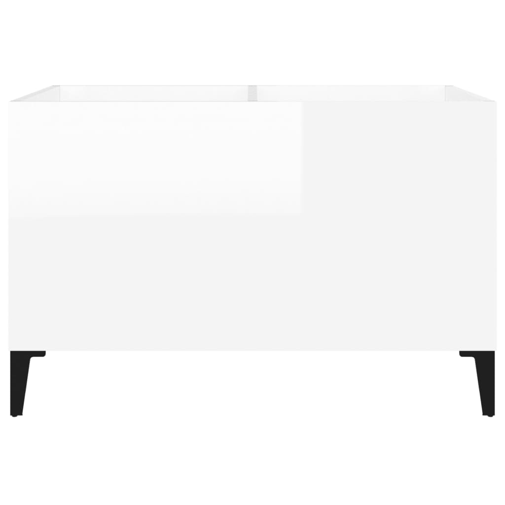 Hifi-benk høyglans hvit 74,5x38x48 cm konstruert tre