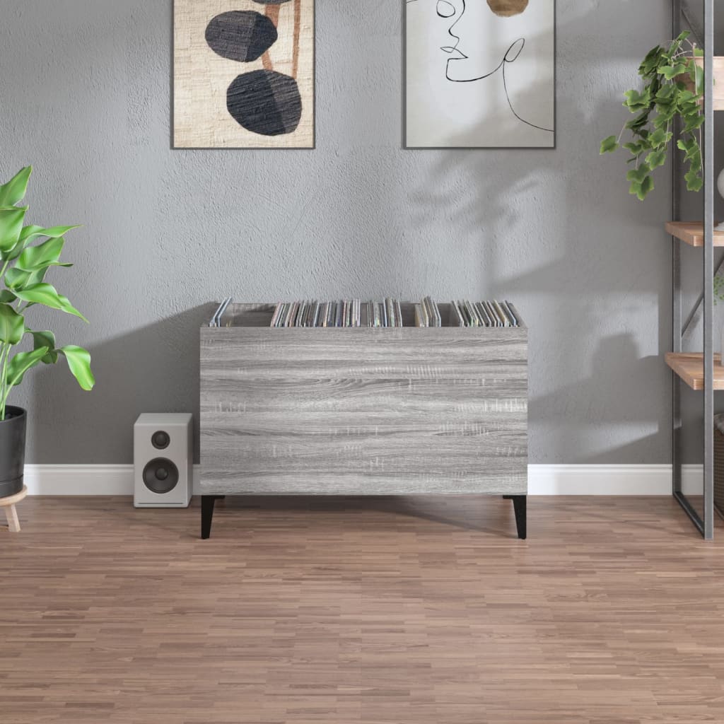 Hifi-benk grå sonoma 74,5x38x48 cm konstruert tre