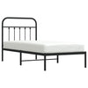 Sengeramme i metall med hodegavl svart 90x190 cm