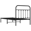Sengeramme i metall med hodegavl svart 90x190 cm