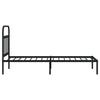 Sengeramme i metall med hodegavl svart 90x200 cm