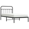 Sengeramme i metall med hodegavl svart 100x190 cm