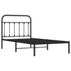 Sengeramme i metall med hodegavl svart 100x190 cm