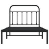 Sengeramme i metall med hodegavl svart 100x190 cm