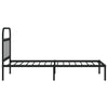 Sengeramme i metall med hodegavl svart 100x190 cm