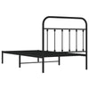 Sengeramme i metall med hodegavl svart 100x190 cm