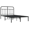 Sengeramme i metall med hodegavl svart 120x190 cm