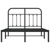 Sengeramme i metall med hodegavl svart 120x190 cm