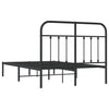 Sengeramme i metall med hodegavl svart 120x190 cm