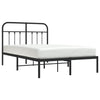 Sengeramme i metall med sengegavl svart 120x200 cm
