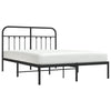 Sengeramme i metall med hodegavl svart 140x190 cm