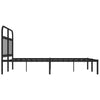 Sengeramme i metall med hodegavl svart 140x190 cm
