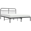 Sengeramme i metall med sengegavl svart 183x213 cm