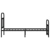 Sengeramme i metall med hode- og fotgavl svart 75x190 cm