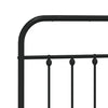 Sengeramme i metall med hode- og fotgavl svart 120x190 cm