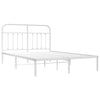 Sengeramme i metall med hodegavl hvit 135x190 cm