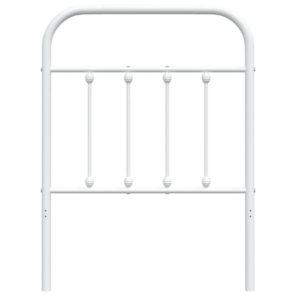 Utskiftbar sengegavl i metall hvit 75 cm