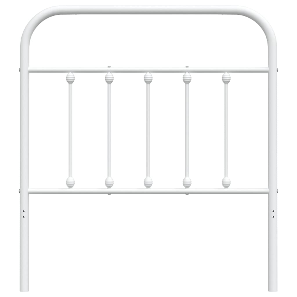 Utskiftbar sengegavl i metall hvit 80 cm