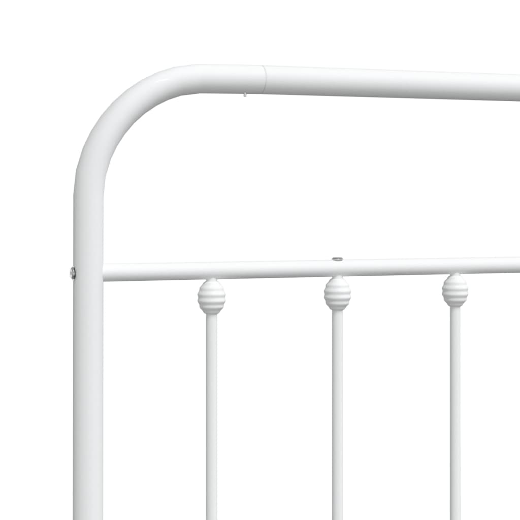 Utskiftbar sengegavl i metall hvit 80 cm