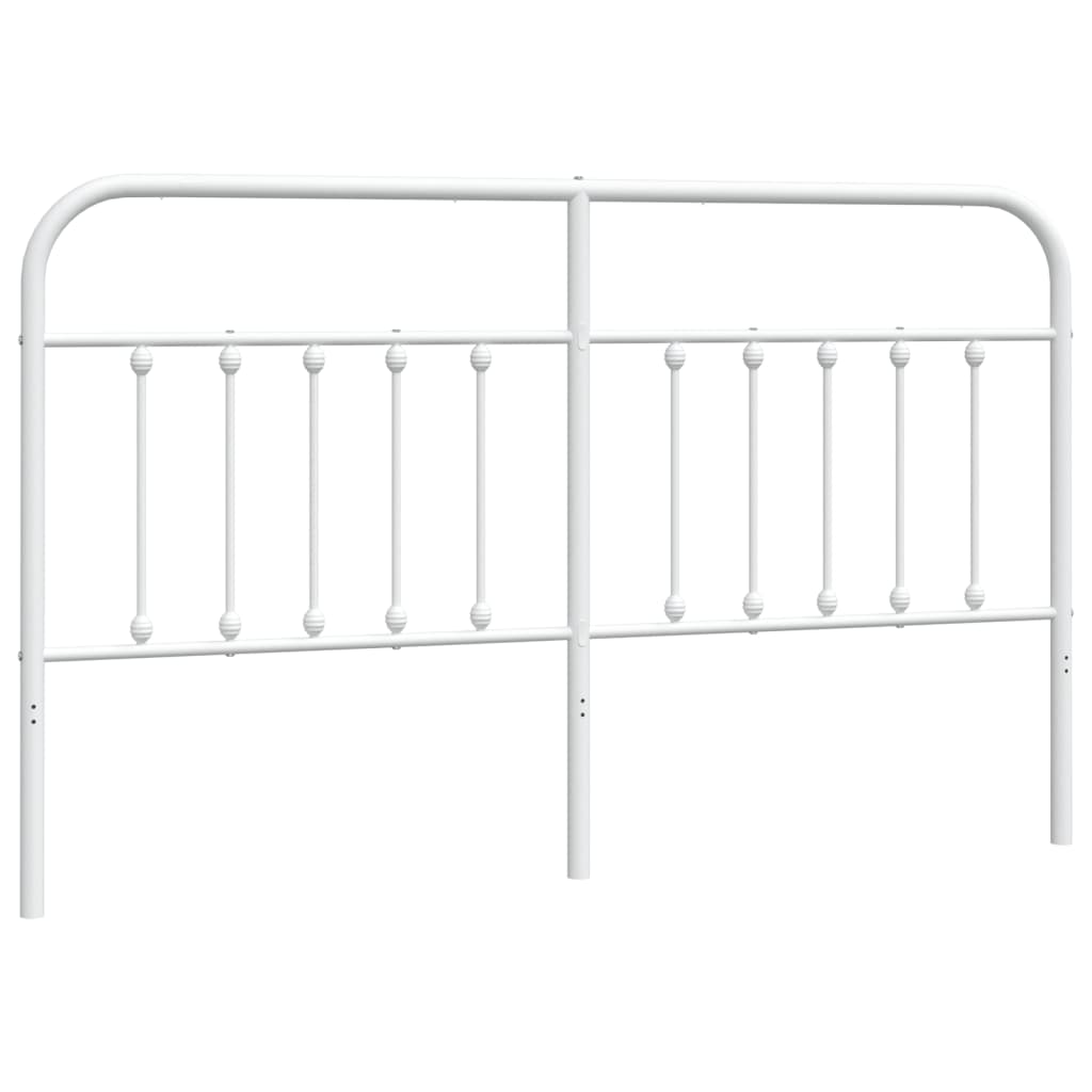 Utskiftbar sengegavl i metall hvit 180 cm