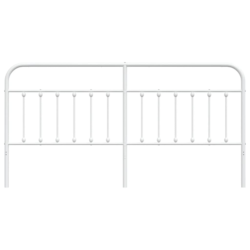 Utskiftbar sengegavl i metall hvit 200 cm
