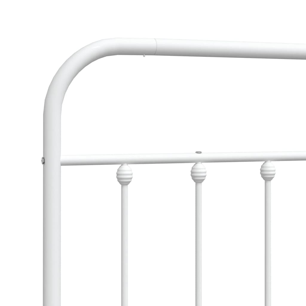 Utskiftbar sengegavl i metall hvit 200 cm