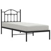 Sengeramme i metall med hodegavl svart 90x190 cm