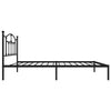 Sengeramme i metall med hodegavl svart 90x190 cm