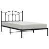 Sengeramme i metall med hodegavl svart 107x203 cm