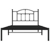 Sengeramme i metall med hodegavl svart 107x203 cm