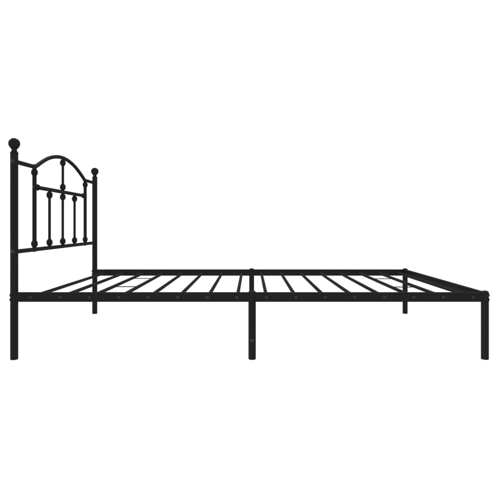 Sengeramme i metall med hodegavl svart 107x203 cm