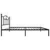Sengeramme i metall med hodegavl svart 107x203 cm