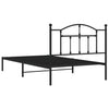 Sengeramme i metall med hodegavl svart 107x203 cm