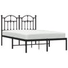 Sengeramme i metall med hodegavl svart 120x190 cm